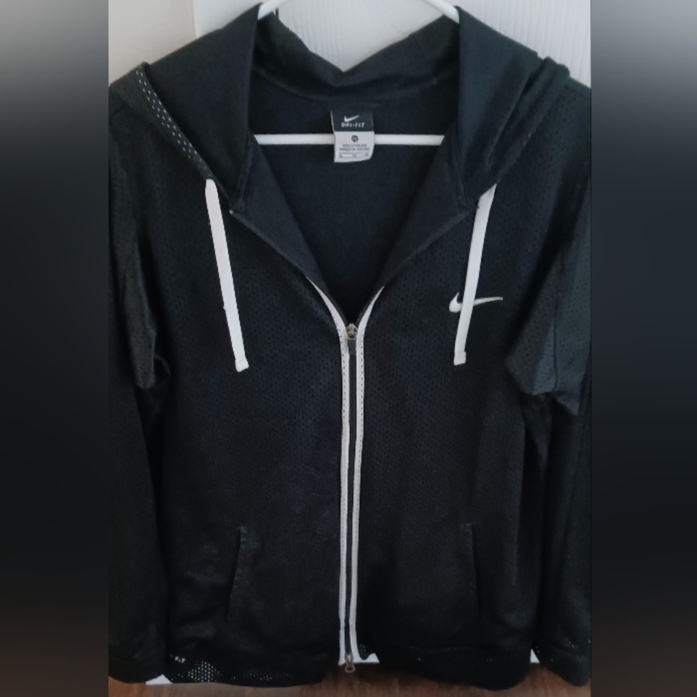NIKE Dri Fit Full Zip Mesh Hoodie, XL
